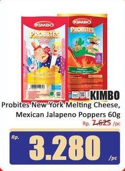 Promo Harga Kimbo Probites New York Melting Cheese, Mexican Jalapeno Poppers 60 gr - Hari Hari