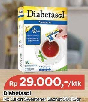Promo Harga Diabetasol Sweetener per 50 sachet 1 gr - TIP TOP