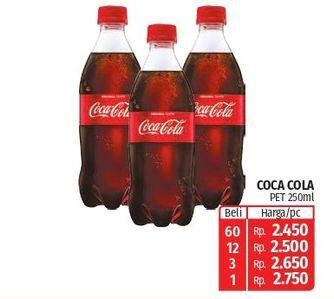 Promo Harga Coca Cola Minuman Soda 250 ml - Lotte Grosir