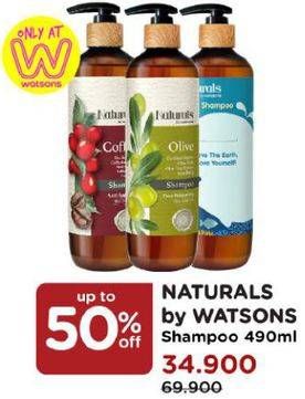 Promo Harga NATURALS BY WATSONS Shampoo 490 ml - Watsons