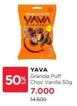 Promo Harga Yava Granola Puffs Chocolate Vanilla 50 gr - Watsons