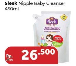 Promo Harga SLEEK Baby Bottle, Nipple and Accessories Cleanser 450 ml - Carrefour