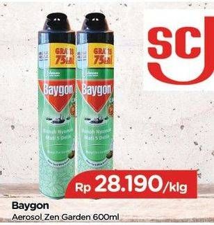 Promo Harga BAYGON Insektisida Spray Zen Garden 600 ml - TIP TOP