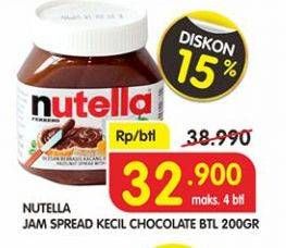 Promo Harga NUTELLA Jam Spread Chocolate 200 gr - Superindo