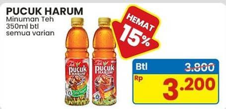 Promo Harga Teh Pucuk Harum Minuman Teh All Variants 350 ml - Indomaret