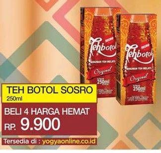 Promo Harga SOSRO Teh Botol per 4 pcs 250 ml - Yogya