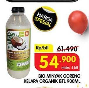 Promo Harga BIO Minyak Goreng Kelapa Organik 900 ml - Superindo