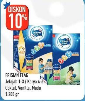Promo Harga FRISIAN FLAG 123 Jelajah / 456 Karya Coklat, Vanilla, Madu 1200 gr - Hypermart