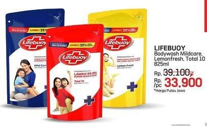 Promo Harga Lifebuoy Body Wash Mild Care, Lemon Fresh, Total 10 850 ml - LotteMart