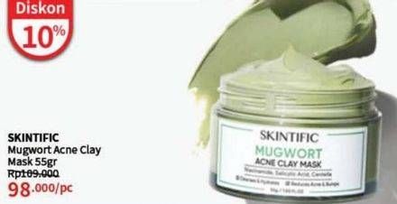 Promo Harga Skintific Mugwort Mask Anti Pores & Acne Clay Mask 55 gr - Guardian