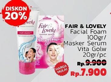 Promo Harga GLOW & LOVELY (FAIR & LOVELY) Facial Foam/GLOW & LOVELY (FAIR & LOVELY) Serum Sheet Mask   - LotteMart