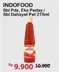 Promo Harga INDOFOOD Sambal Pedas, Ekstra Pedas, Pedas Dahsyat 275 ml - Alfamart