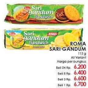 Promo Harga ROMA Sari Gandum 115 gr - LotteMart