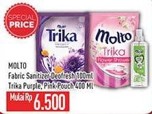 Promo Harga MOLTO Fabric Hygiene Spray Anti Bacterial/Trika  - Hypermart