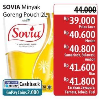 Promo Harga Sovia Minyak Goreng 2000 ml - Alfamidi