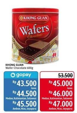 Promo Harga KHONG GUAN Wafers Chocolate 600 gr - Alfamidi