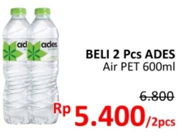 Promo Harga ADES Air Mineral per 2 botol 600 ml - Alfamidi