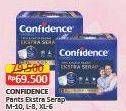 Promo Harga Confidence Adult Pants Slim & Fit Extra Absorb L8, M10, XL6 6 pcs - Alfamart