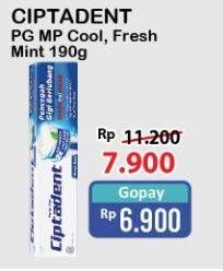 Promo Harga CIPTADENT Pasta Gigi Maxi 12 Plus Cool Mint, Fresh Mint 190 gr - Alfamart