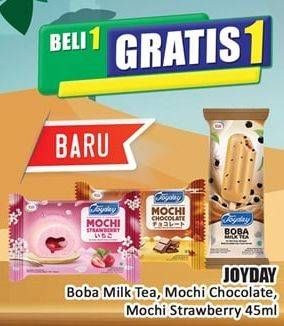 Promo Harga JOYDAY Boba Milk Tea, Mochi Chocolate, Mochi Strawberry 45gr  - Hari Hari