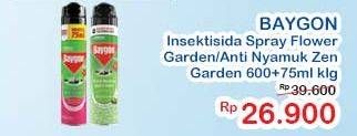 Promo Harga BAYGON Insektisida Spray Flower Garden, Zen Garden 675 ml - Indomaret