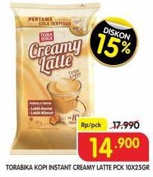 Promo Harga Torabika Creamy Latte per 10 sachet 25 gr - Superindo