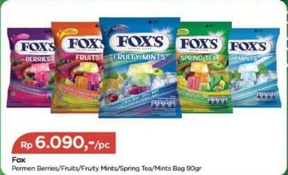 Promo Harga Foxs Crystal Candy Berries, Fruits, Fruity Mints, Spring Tea, Mint Blossom 90 gr - TIP TOP