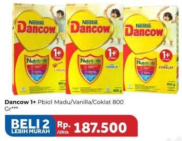 Promo Harga DANCOW Nutritods 1+ Madu, Vanila, Cokelat per 2 box 800 gr - Carrefour