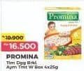 Promo Harga Promina Bubur Tim 8+ Daging Brocoli, Ayam Kampung Tomat Wortel 100 gr - Alfamart