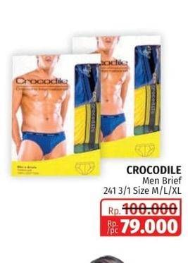 Promo Harga Crocodile Underwear Reguler 241 3 pcs - Lotte Grosir