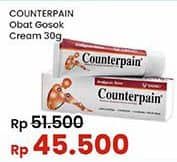 Counterpain Obat Gosok Cream 30 gr Diskon 11%, Harga Promo Rp45.500, Harga Normal Rp51.500