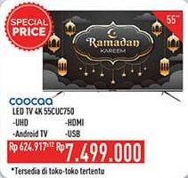 Promo Harga COOCAA LED TV 4K 55CUC750  - Hypermart
