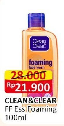 Promo Harga Clean & Clear Facial Wash Foaming 100 ml - Alfamart