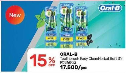 Promo Harga ORAL B Toothbrush Complete Herbal 3 pcs - Guardian