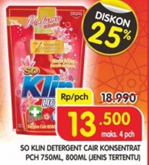 Promo Harga SO KLIN Liquid Detergent  - Superindo