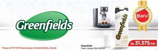 Promo Harga GREENFIELDS Fresh Milk Jersey 1000 ml - TIP TOP