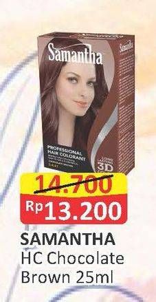 Promo Harga SAMANTHA Hair Color Chocolate Brown 25 ml - Alfamart