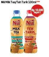 Promo Harga NU Milk Tea / Teh Tarik per 2 pcs 330 ml - Carrefour