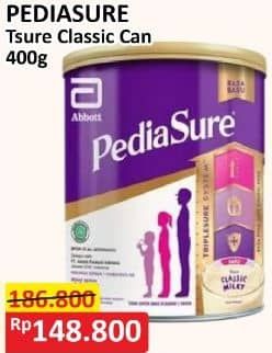 Promo Harga Pediasure Triplesure Classic Milky 400 gr - Alfamart