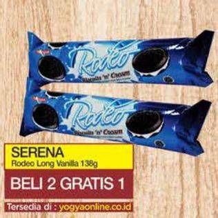 Promo Harga Serena Rodeo Biskuit Sandwich Vanilla Cream 138 gr - Yogya