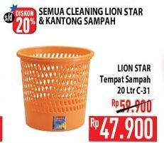 Promo Harga LION STAR Tempat Sampah C-31 20000 ml - Hypermart