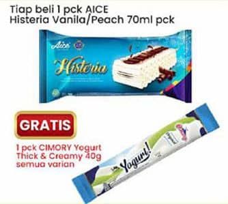 Promo Harga Aice Ice Cream Histeria Vanila Peach 70 ml - Indomaret