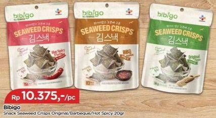 Promo Harga CJ Seaweed Crisps Barbeque, Hot Spicy, Original 20 gr - TIP TOP