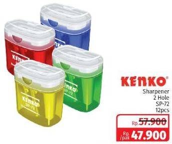 Promo Harga KENKO Sharpener 2 Hole SP-72 12 pcs - Lotte Grosir