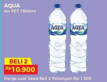 Promo Harga AQUA Air Mineral 1500 ml - Alfamart