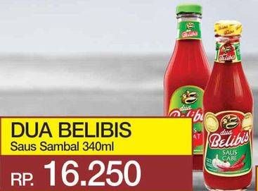 Promo Harga DUA BELIBIS Saus Cabe 340 ml - Yogya