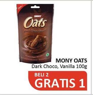 Promo Harga MONY Oats Dark Choco Dark Choco, Vanilla 100 gr - Alfamidi