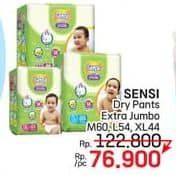 Promo Harga Sensi Dry Pants XL44, M60, L54 44 pcs - LotteMart