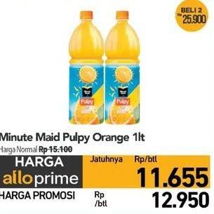 Promo Harga Minute Maid Juice Pulpy Orange 1000 ml - Carrefour