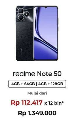 Promo Harga Realme Note 50 4 + 128GB, 4 + 64GB 1 pcs - Erafone